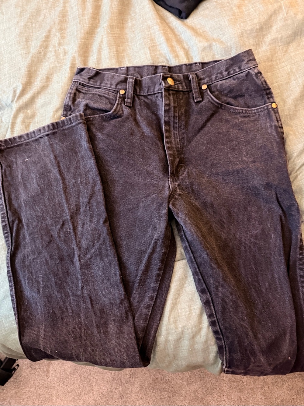 Wrangler Black Men's Straight-Leg Jeans